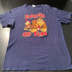 Donkey Kong Diddy Kong Barrels Of Fun‎ Blue T-Shirt Nintendo Delta Pro Weight